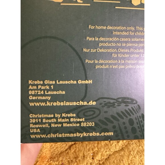 KREBS Glass Christmas Ornaments Tiffany Chiffon Bells Glitter Stripes 2 Boxes - Picture 5 of 10